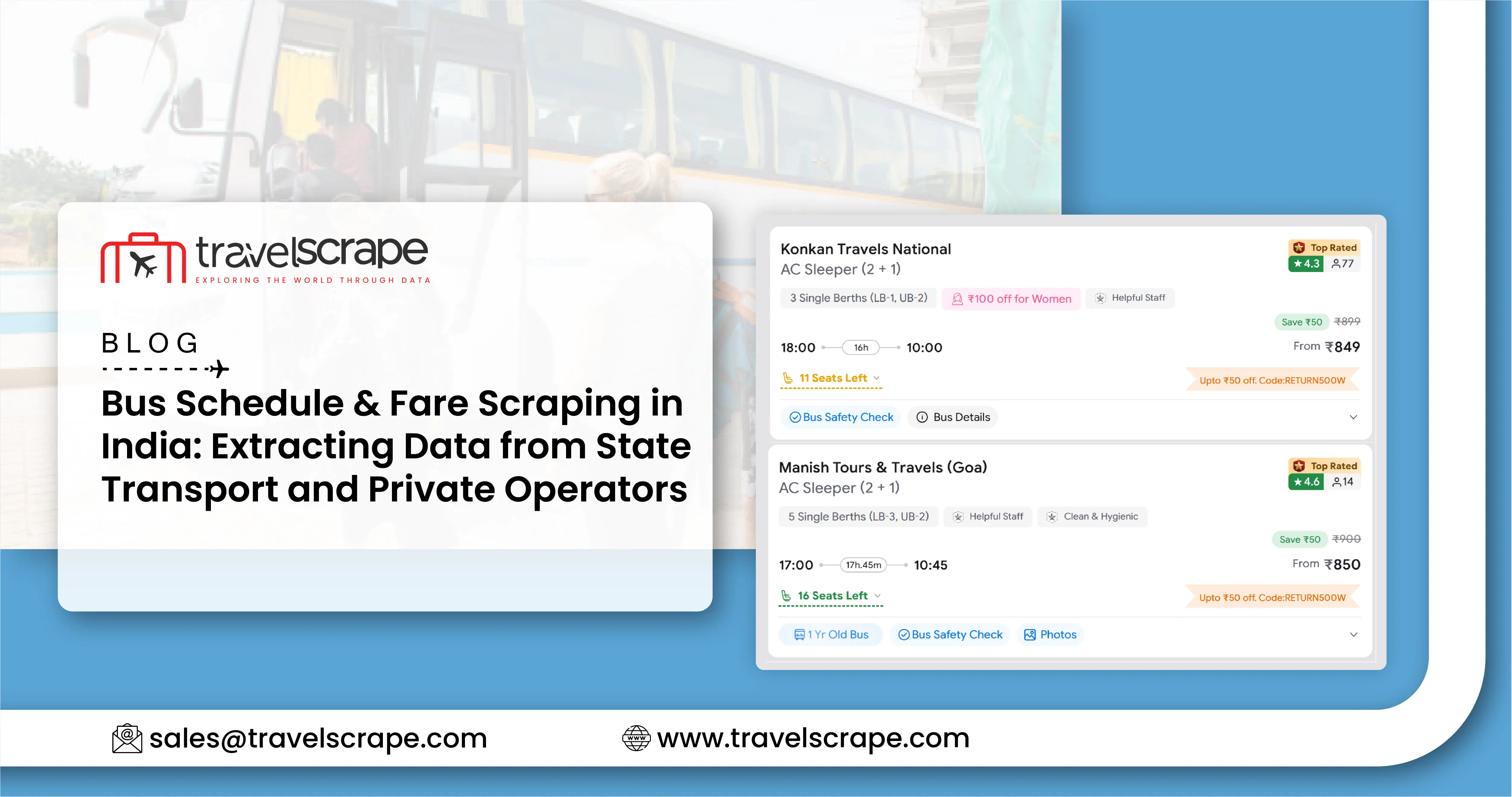 Bus Schedule & Fare Scraping in India